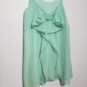 Mint green Bow Shift dress